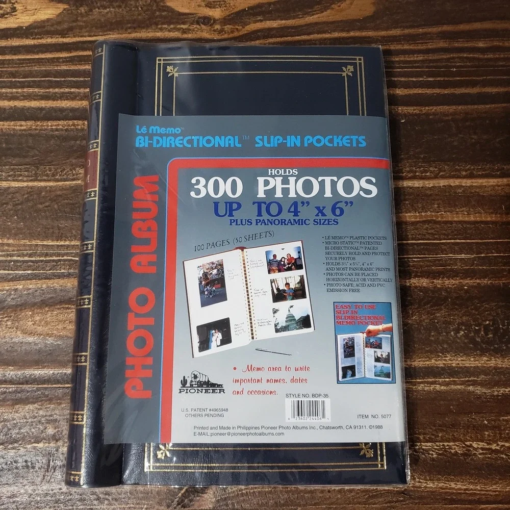 Pioneer Photo Album Lot of 2 BDP-35 300 Photos 4x6 Blue Burgundy New Archival